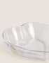 Large Glass Heart Serving Bowl